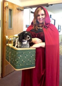 Puppy in a basket